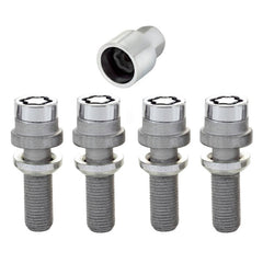 McGard - McGard Wheel Lock Bolt Set - 4pk. (Radius Seat) M14X1.5 / 19mm Hex / 35.4mm Shank Length - Chrome - Demon Performance
