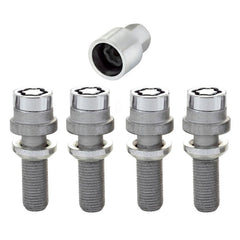 McGard - McGard Wheel Lock Bolt Set - 4pk. (Radius Seat) M14X1.5 / 19mm Hex / 35.4mm Shank Length - Chrome - Demon Performance