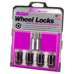 McGard - McGard Wheel Lock Nut Set - 4pk. (Cone Seat) 1/2 - 20 / 3/4 & 13/16 Dual Hex / 1.46in. Length - Black - Demon Performance