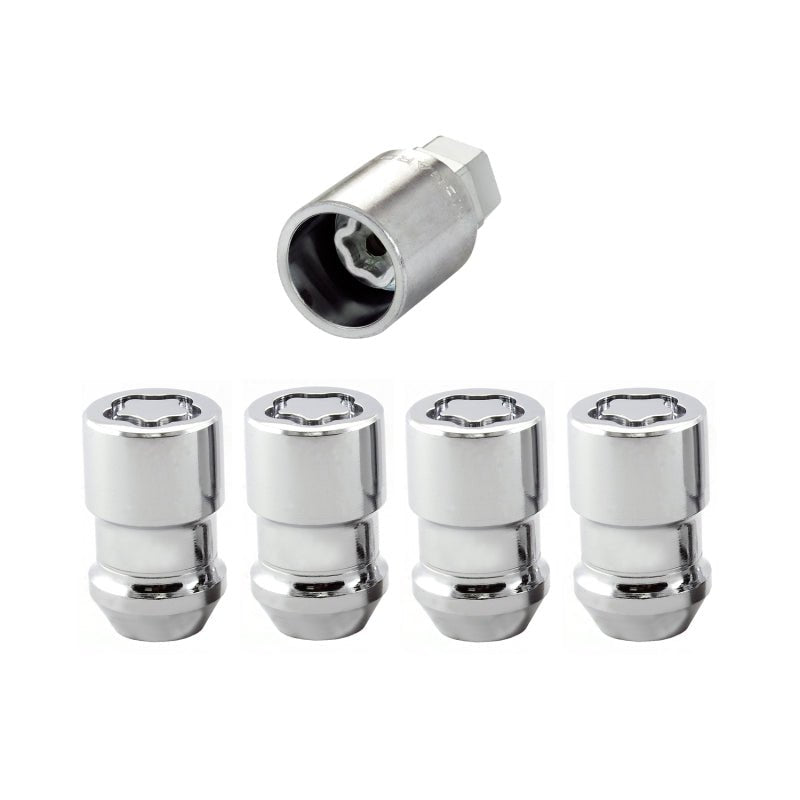 McGard - McGard Wheel Lock Nut Set - 4pk. (Cone Seat) 1/2 - 20 / 3/4 & 13/16 Dual Hex / 1.46in. Length - Chrome - Demon Performance