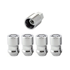 McGard - McGard Wheel Lock Nut Set - 4pk. (Cone Seat) 1/2 - 20 / 3/4 & 13/16 Dual Hex / 1.46in. Length - Chrome - Demon Performance