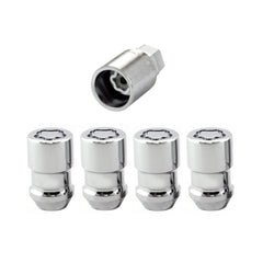 McGard - McGard Wheel Lock Nut Set - 4pk. (Cone Seat) 1/2 - 20 / 3/4 & 13/16 Dual Hex / 1.46in. Length - Chrome - Demon Performance