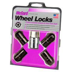 McGard - McGard Wheel Lock Nut Set - 4pk. (Cone Seat) M14X1.5 / 21mm & 22mm Dual Hex / 1.639in. L - Black - Demon Performance