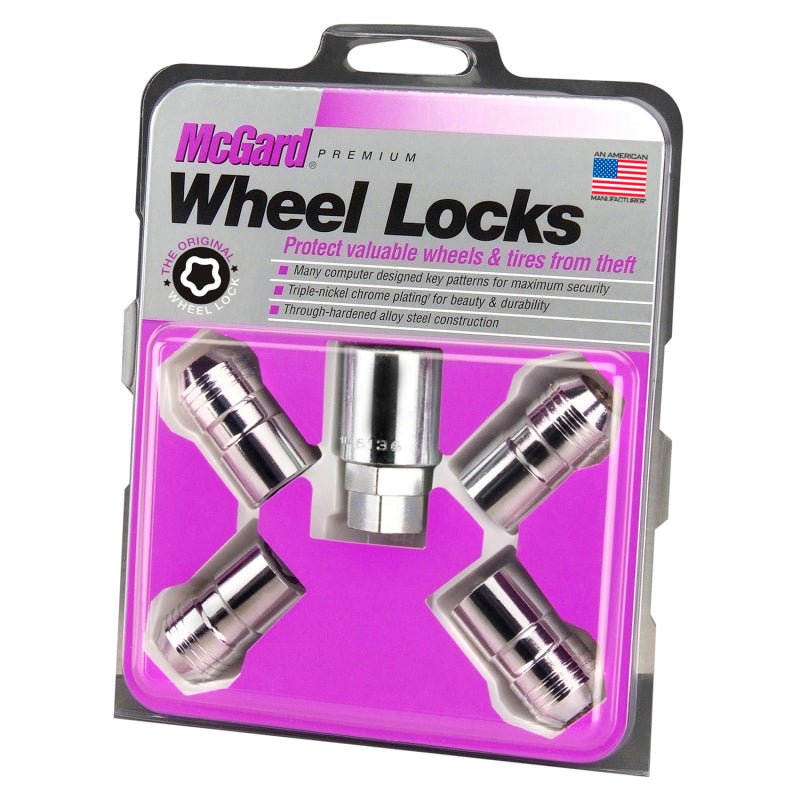 McGard - McGard Wheel Lock Nut Set - 4pk. (Cone Seat) M14X1.5 / 21mm & 22mm Dual Hex / 1.639in. L - Chrome - Demon Performance