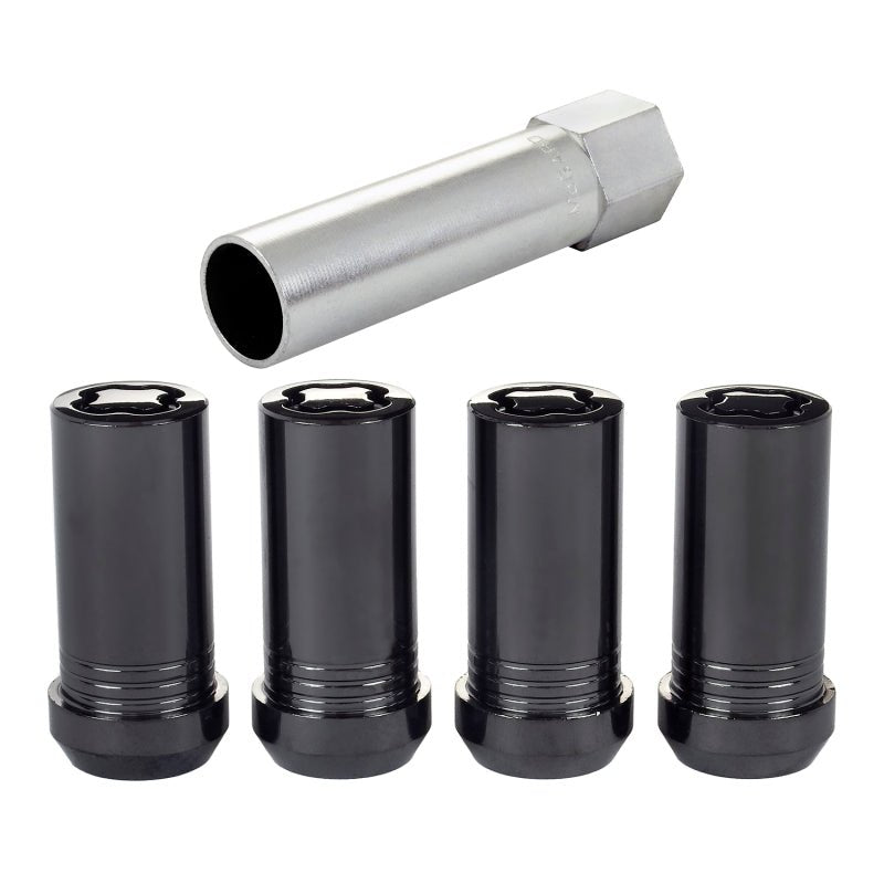 McGard - McGard Wheel Lock Nut Set - 4pk. (Tuner / Cone Seat) 1/2 - 20 / 13/16 Hex / 1.60in. Length - Black - Demon Performance