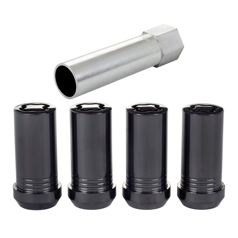 McGard - McGard Wheel Lock Nut Set - 4pk. (Tuner / Cone Seat) 1/2 - 20 / 13/16 Hex / 1.60in. Length - Black - Demon Performance