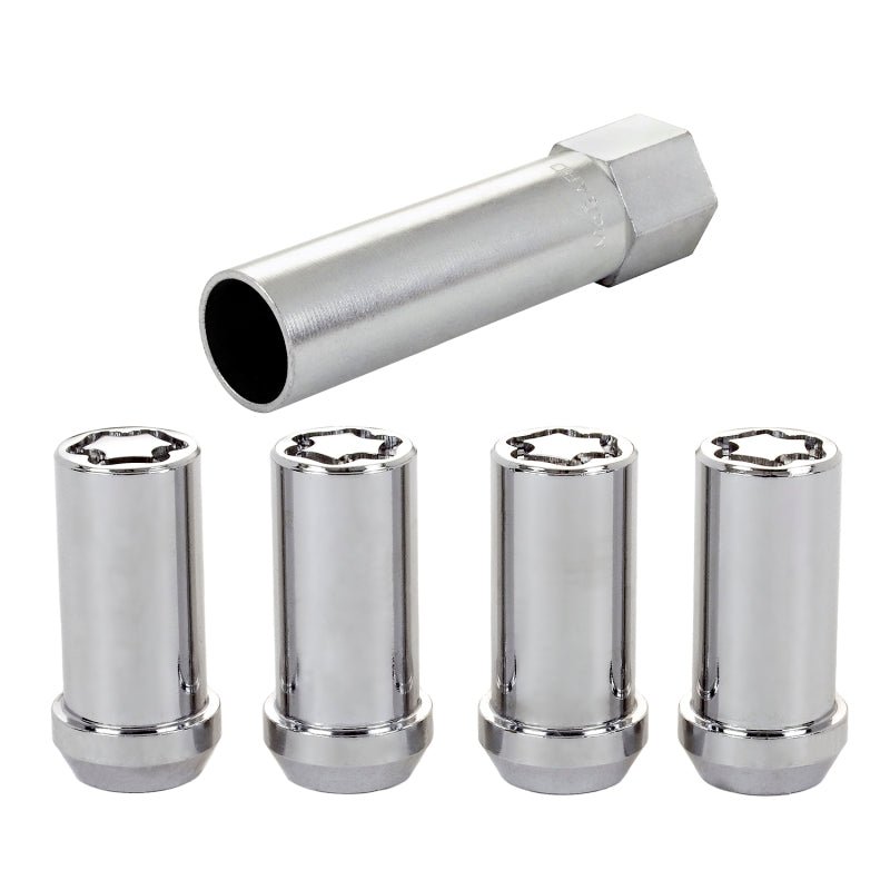 McGard - McGard Wheel Lock Nut Set - 4pk. (Tuner / Cone Seat) 1/2 - 20 / 13/16 Hex / 1.60in. Length - Chrome - Demon Performance