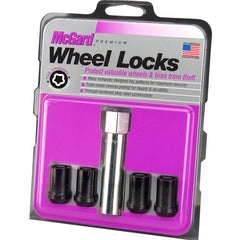 McGard - McGard Wheel Lock Nut Set - 4pk. (Tuner / Cone Seat) M12X1.25 / 13/16 Hex / 1.24in. Length - Black - Demon Performance