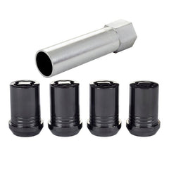 McGard - McGard Wheel Lock Nut Set - 4pk. (Tuner / Cone Seat) M12X1.25 / 13/16 Hex / 1.24in. Length - Black - Demon Performance