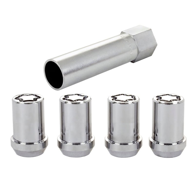 McGard - McGard Wheel Lock Nut Set - 4pk. (Tuner / Cone Seat) M12X1.25 / 13/16 Hex / 1.24in. Length - Chrome - Demon Performance
