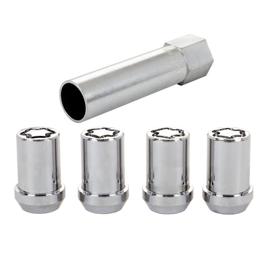 McGard - McGard Wheel Lock Nut Set - 4pk. (Tuner / Cone Seat) M12X1.25 / 13/16 Hex / 1.24in. Length - Chrome - Demon Performance