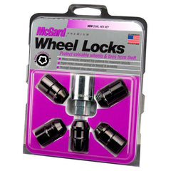 McGard - McGard Wheel Lock Nut Set - 5pk. (Cone Seat) 1/2 - 20 / 3/4 &13/16 Dual Hex / 1.46in. Length - Black - Demon Performance