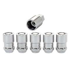 McGard - McGard Wheel Lock Nut Set - 5pk. (Cone Seat) 1/2 - 20 / 3/4 &13/16 Dual Hex / 1.46in. Length - Chrome - Demon Performance