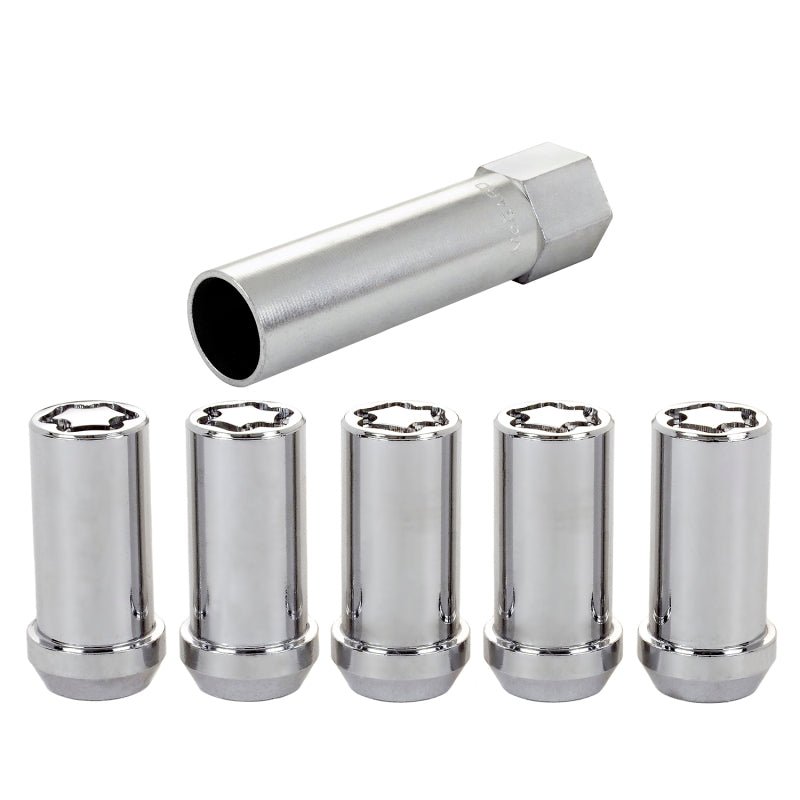 McGard - McGard Wheel Lock Nut Set - 5pk. (Tuner / Cone Seat) 1/2 - 20 / 13/16 Hex / 1.60in. L. - Chrome - Demon Performance