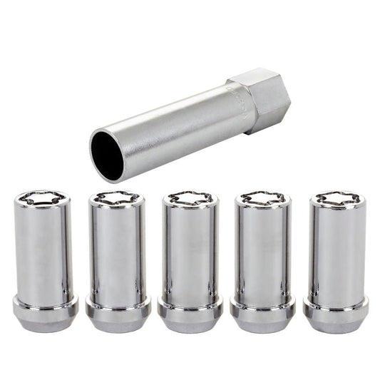 McGard - McGard Wheel Lock Nut Set - 5pk. (Tuner / Cone Seat) 1/2 - 20 / 13/16 Hex / 1.60in. L. - Chrome - Demon Performance