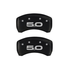 MGP - MGP 4 Caliper Covers Engraved Front 2015/Mustang Engraved Rear 2015/50 Red finish silver ch - Demon Performance