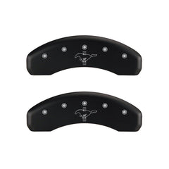 MGP - MGP 4 Caliper Covers Engraved Front 2015/Mustang Engraved Rear 2015/Bar & Pony Red/Silve 19in. Min - Demon Performance