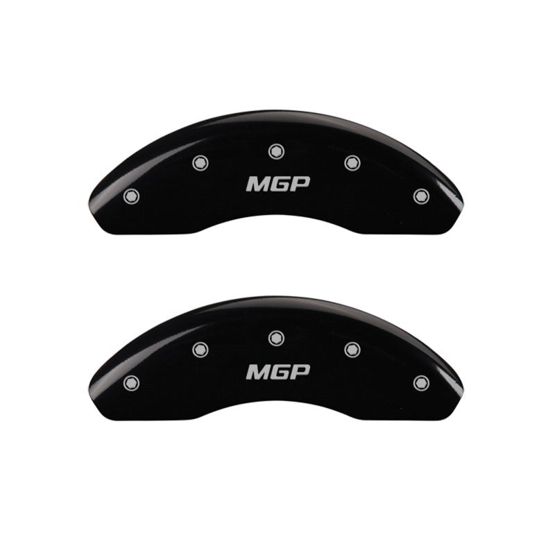MGP - MGP 4 Caliper Covers Engraved Front & Rear MGP Black finish silver ch - Demon Performance