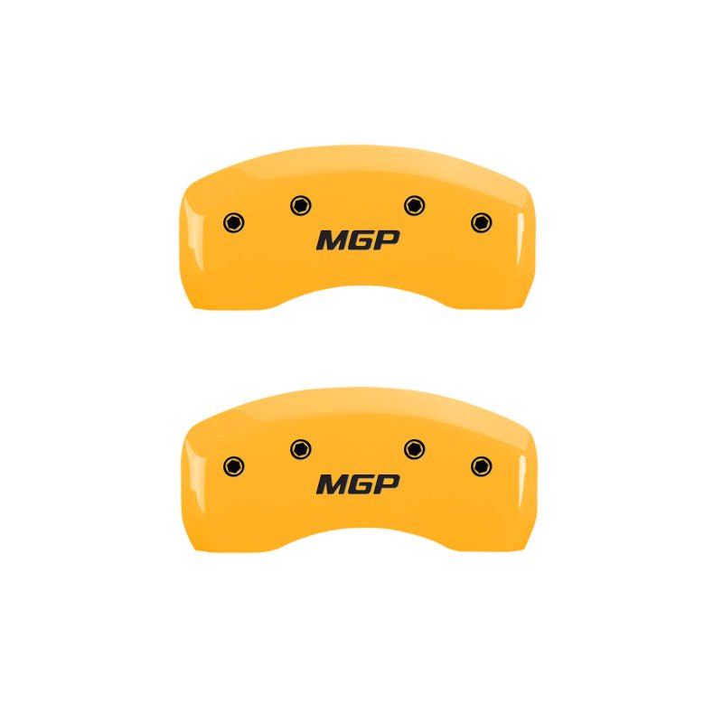 MGP - MGP 4 Caliper Covers Engraved Front & Rear MGP Black finish silver ch - Demon Performance