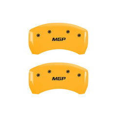 MGP - MGP 4 Caliper Covers Engraved Front & Rear MGP Black finish silver ch - Demon Performance