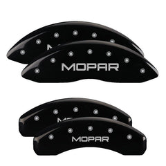 MGP - MGP 4 Caliper Covers Engraved Front & Rear MGP Black finish silver ch - Demon Performance