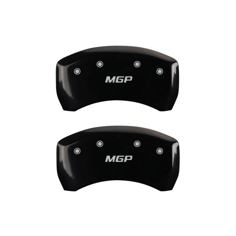 MGP - MGP 4 Caliper Covers Engraved Front & Rear MGP Black finish silver ch - Demon Performance