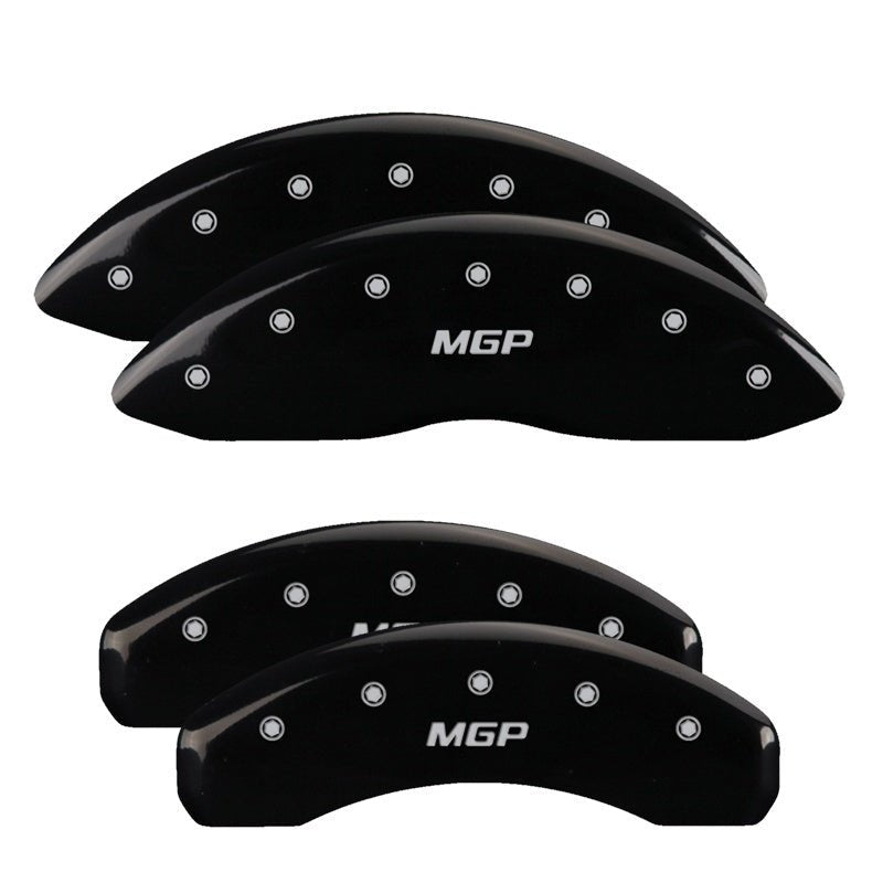MGP - MGP 4 Caliper Covers Engraved Front & Rear MGP Black Finish Silver Char 2017 Nissan Titan - Demon Performance