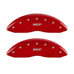 MGP - MGP 4 Caliper Covers Engraved Front & Rear MGP Red finish silver ch - Demon Performance