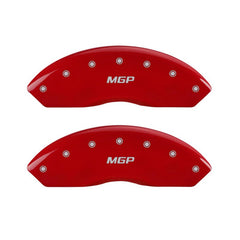 MGP - MGP 4 Caliper Covers Engraved Front & Rear MGP Red finish silver ch - Demon Performance