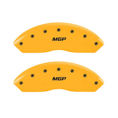 MGP - MGP 4 Caliper Covers Engraved Front & Rear MGP Yellow finish black ch - Demon Performance