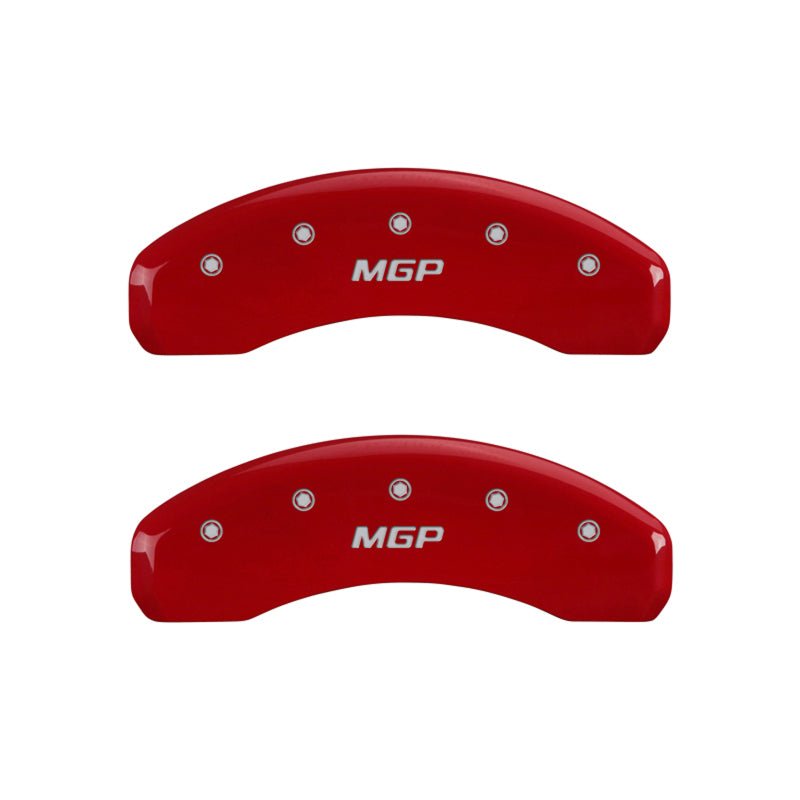 MGP - MGP 4 Caliper Covers Engraved Front & Rear MGP Yellow finish black ch - Demon Performance