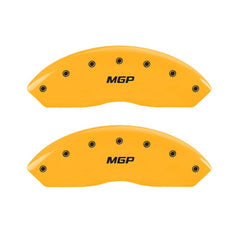 MGP - MGP 4 Caliper Covers Engraved Front & Rear MGP Yellow Finish Black Char 2005 Nissan Titan - Demon Performance