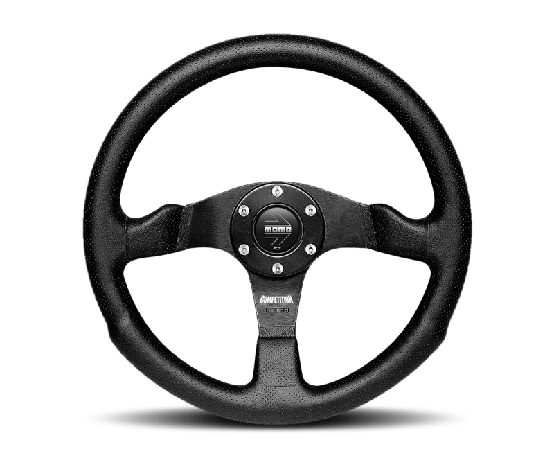 MOMO - Momo Competition Steering Wheel 350 mm - Black AirLeather/Black Spokes - Demon Performance