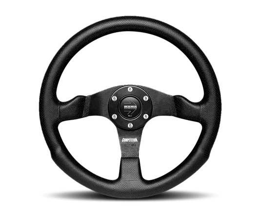 MOMO - Momo Competition Steering Wheel 350 mm - Black AirLeather/Black Spokes - Demon Performance