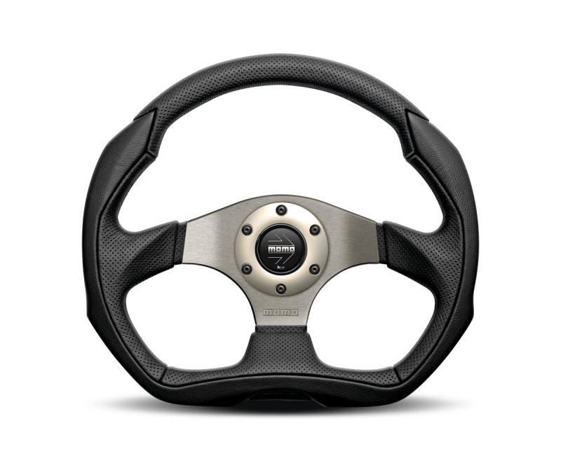 MOMO - Momo Eagle Steering Wheel 350 mm - Black Leather/Anth Spokes - Demon Performance