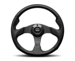 MOMO - Momo Jet Steering Wheel 350 mm - Black AirLeather/Black Spokes - Demon Performance