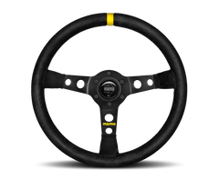 MOMO - Momo MOD07 Steering Wheel 350 mm - Black Suede/Black Spokes/1 Stripe - Demon Performance