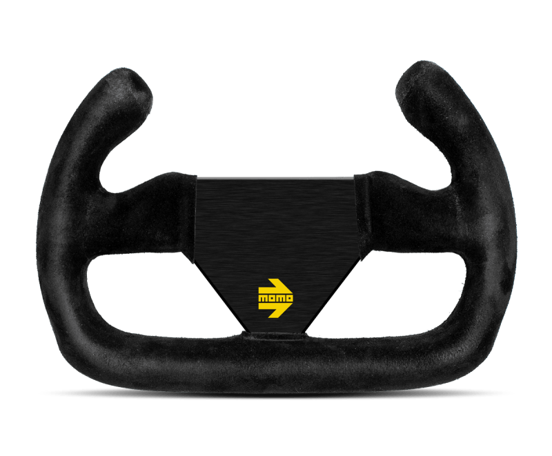 MOMO - Momo MOD12/C Steering Wheel 250 mm - Black Suede/Black Spokes - Demon Performance