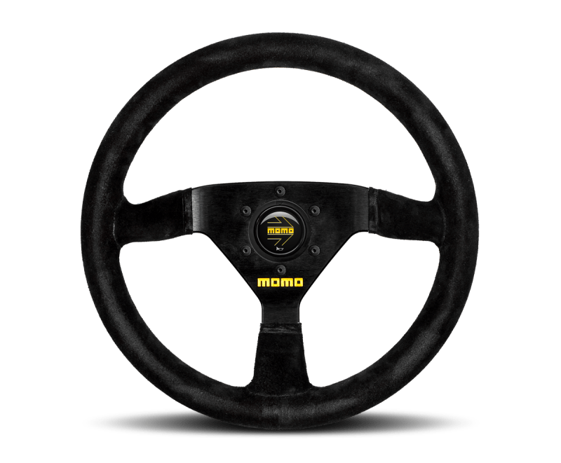 MOMO - Momo MOD69 Steering Wheel 350 mm - Black Suede/Black Spokes - Demon Performance