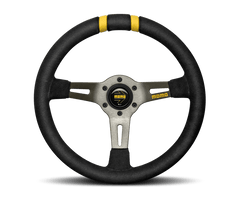MOMO - Momo MODDRIFT Steering Wheel 330 mm - Black Suede/Anth Spokes/2 Stripes - Demon Performance