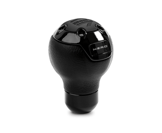 MOMO - Momo Nero Shift Knob - Tall Black Leather, Black Chrome Insert - Demon Performance