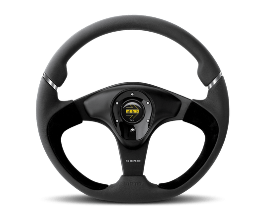 MOMO - Momo Nero Steering Wheel 350 mm - Black Leather/Suede/Black Spokes - Demon Performance