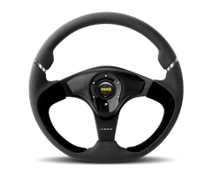 MOMO - Momo Nero Steering Wheel 350 mm - Black Leather/Suede/Black Spokes - Demon Performance