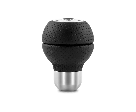 MOMO - Momo Race Shift Knob - Black Airleather, Aluminum Insert - Demon Performance