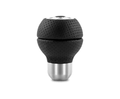 MOMO - Momo Race Shift Knob - Black Airleather, Aluminum Insert - Demon Performance