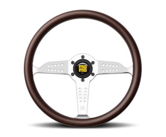 MOMO - Momo Super Grand Prix Steering Wheel 350 mm - Mahogany Wood/Pol Spokes - Demon Performance