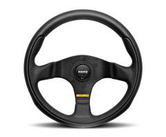 MOMO - Momo Team Steering Wheel 300 mm - 4 Black Leather/Black Spokes - Demon Performance
