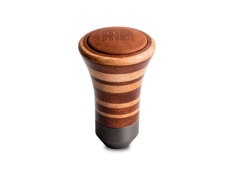 MOMO - Momo Trofeo Heritage Shift Knob - Tall Wood, Layered Mahogany and Beechwood, Leather Insert Top - Demon Performance