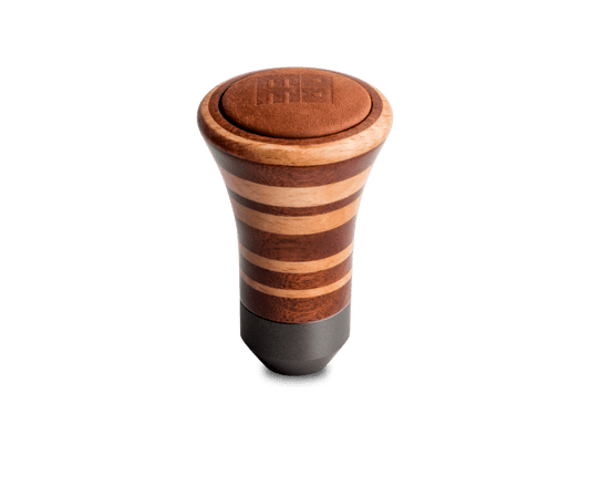 MOMO - Momo Trofeo Heritage Shift Knob - Tall Wood, Layered Mahogany and Beechwood, Leather Insert Top - Demon Performance