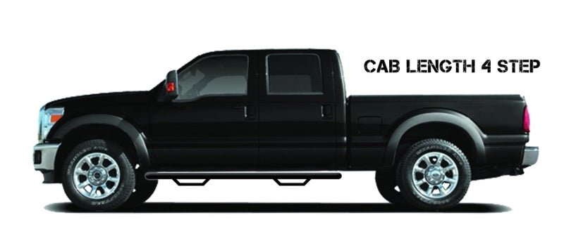 N - Fab - N - Fab Nerf Step 04 - 15 Nissan Titan King Cab - Tex. Black - Cab Length - 3in - Demon Performance